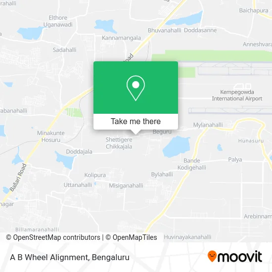 A B Wheel Alignment map