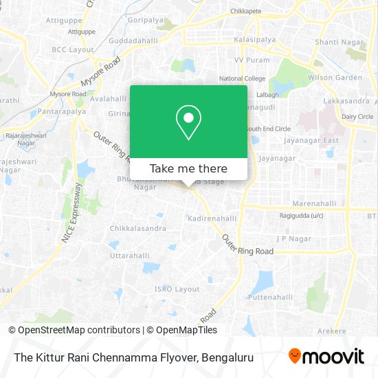 The Kittur Rani Chennamma Flyover map
