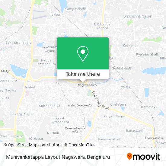 Munivenkatappa Layout Nagawara map