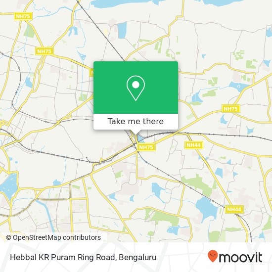 Hebbal KR Puram Ring Road map