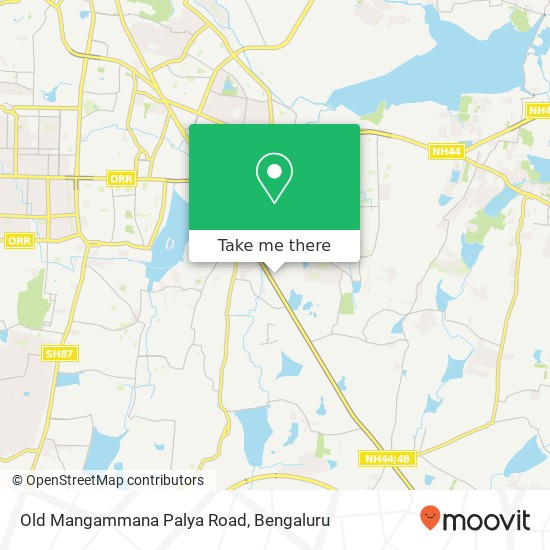 Old Mangammana Palya Road map