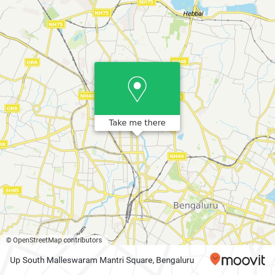 Up South Malleswaram Mantri Square map