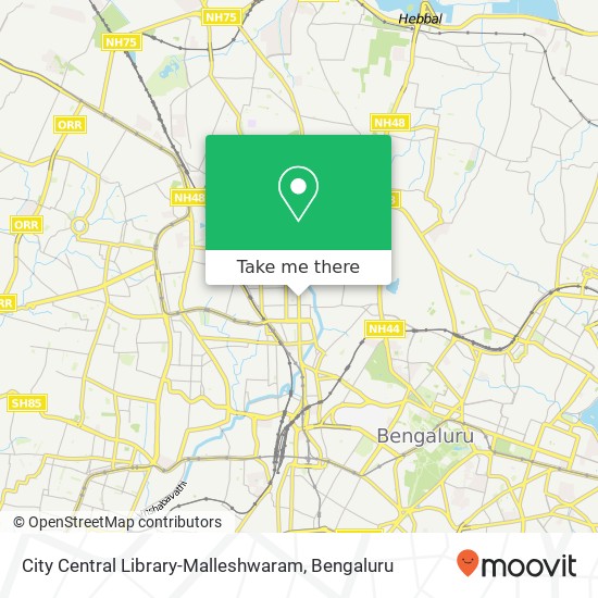 City Central Library-Malleshwaram map