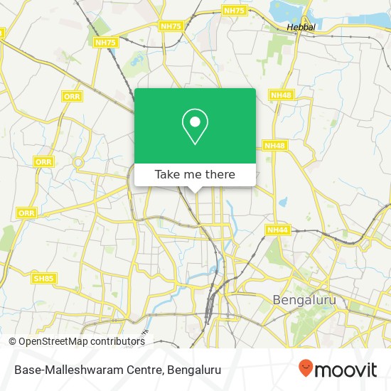 Base-Malleshwaram Centre map