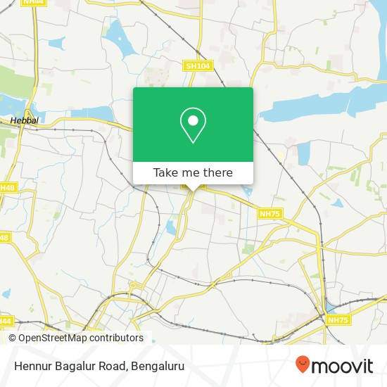 Hennur Bagalur Road map
