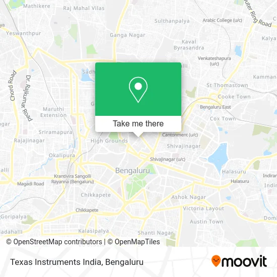 Texas Instruments India map