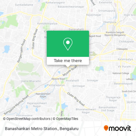 Banashankari Metro Station. map