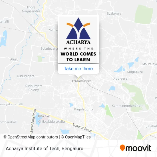 Acharya Institute of Tech map