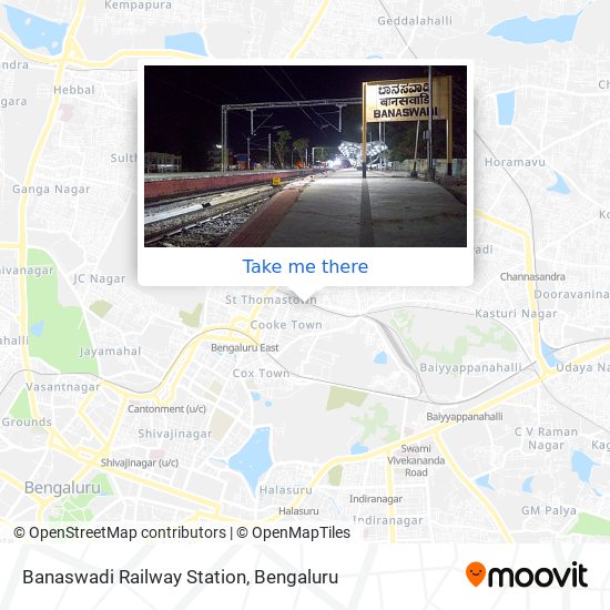 Banaswadi Railway Station map