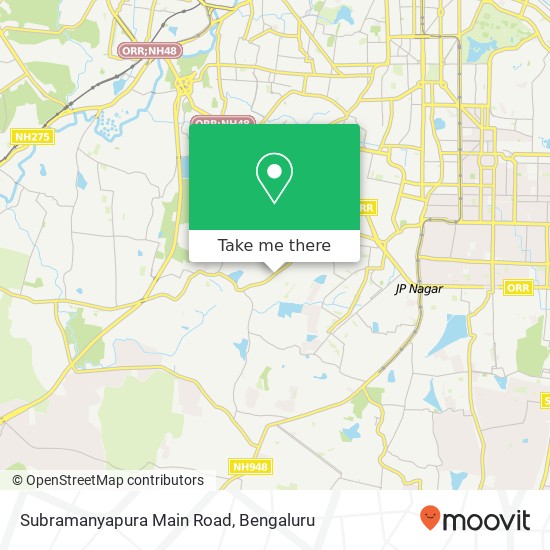 Subramanyapura Main Road map