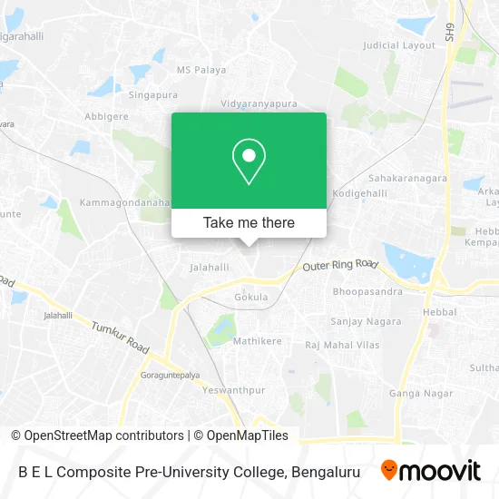 B E L Composite Pre-University College map