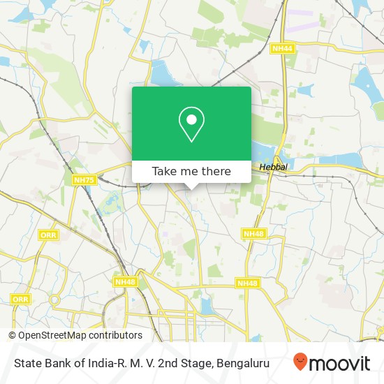 State Bank of India-R. M. V. 2nd Stage map