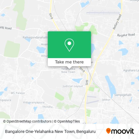 Bangalore One-Yelahanka New Town map