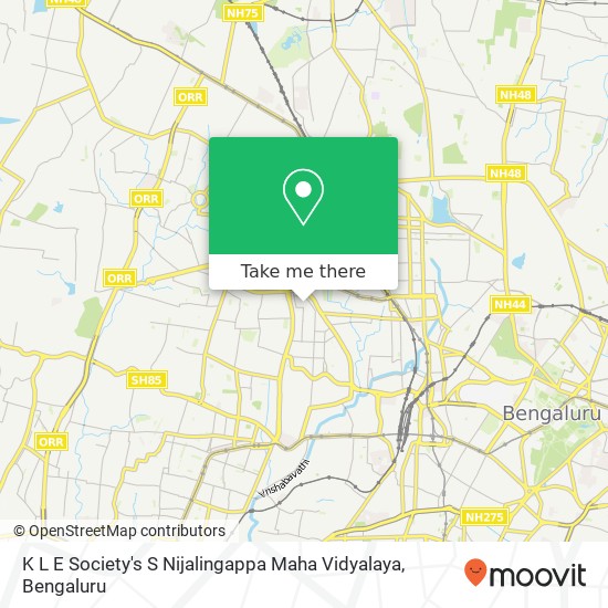 K L E Society's S Nijalingappa Maha Vidyalaya map