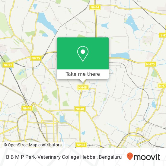 B B M P Park-Veterinary College Hebbal map