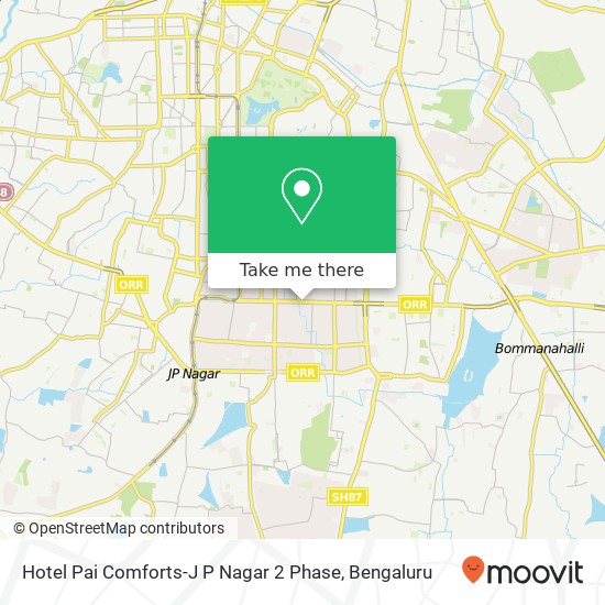 Hotel Pai Comforts-J P Nagar 2 Phase map