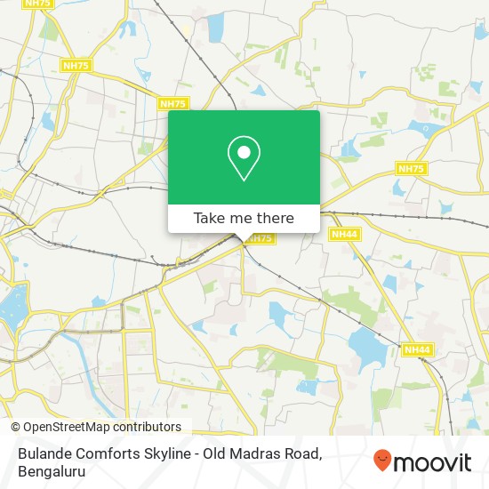 Bulande Comforts Skyline - Old Madras Road map