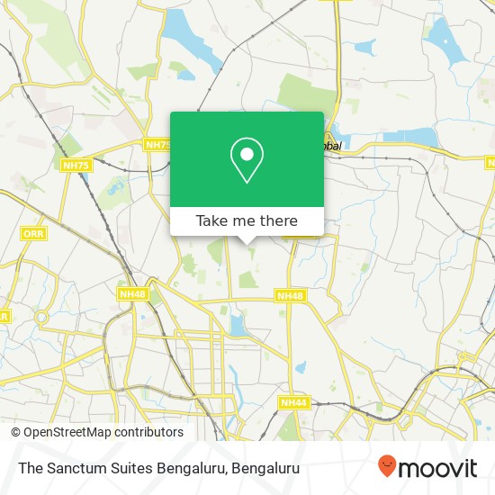The Sanctum Suites Bengaluru map
