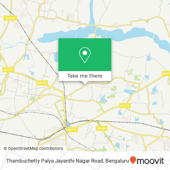 Thambuchetty Palya Jayanthi Nagar Road map