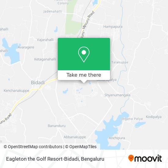 Eagleton the Golf Resort-Bidadi map