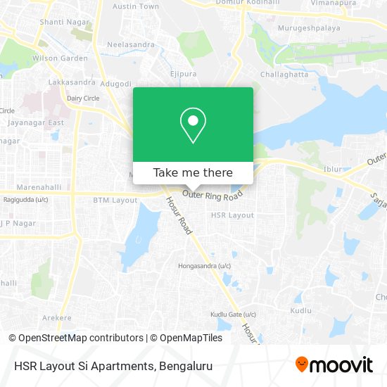 HSR Layout Si Apartments map