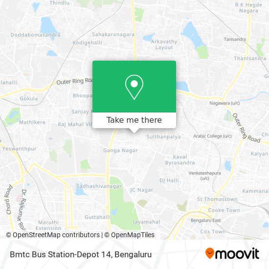 Bmtc Bus Station-Depot 14 map