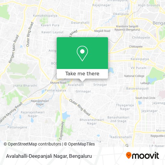 Avalahalli-Deepanjali Nagar map