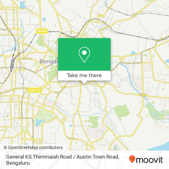 General KS Thimmaiah Road / Austin Town Road map