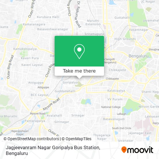Jagjeevanram Nagar Goripalya Bus Station map