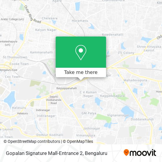 Gopalan Signature Mall-Entrance 2 map