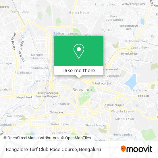 Bangalore Turf Club Race Course map