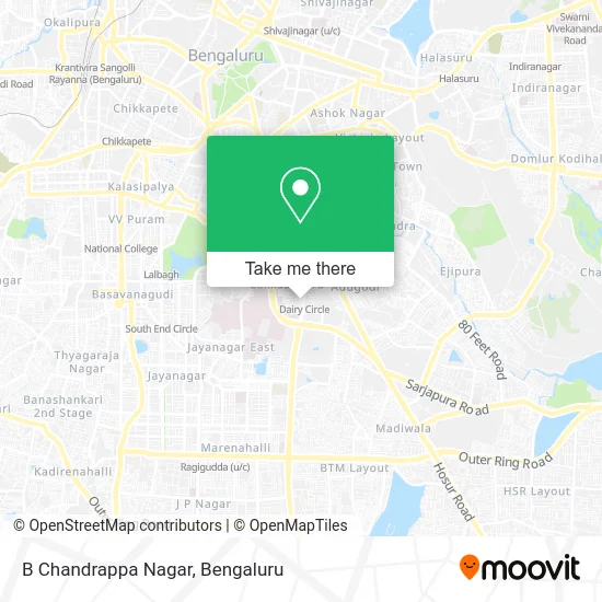 B Chandrappa Nagar map