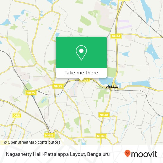 Nagashetty Halli-Pattalappa Layout map