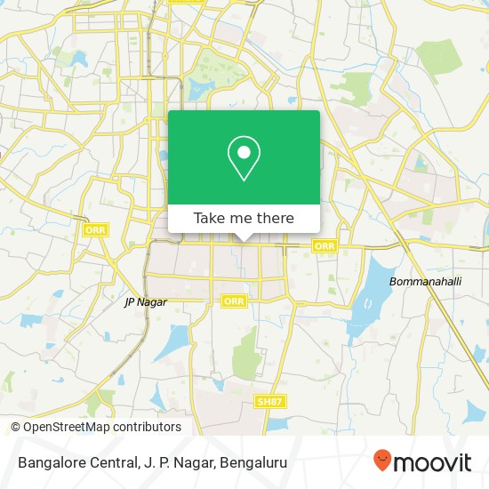 Bangalore Central, J. P. Nagar map