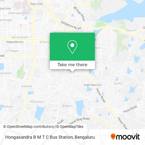 Hongasandra B M T C Bus Station map