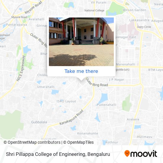 Shri Pillappa College of Engineering map