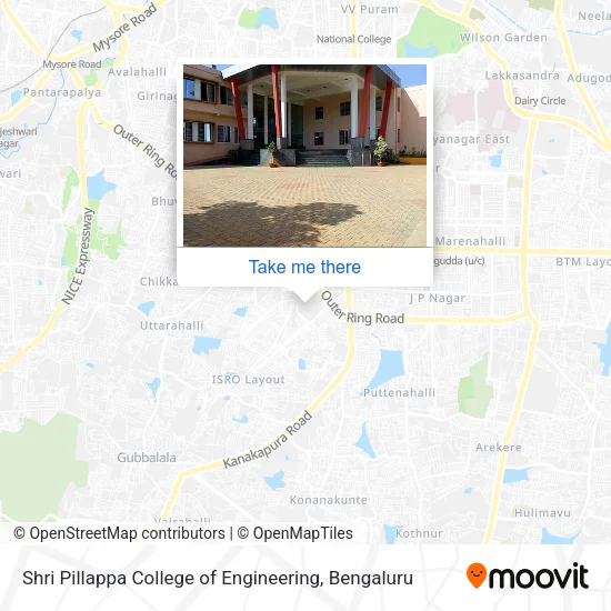 Shri Pillappa College of Engineering map