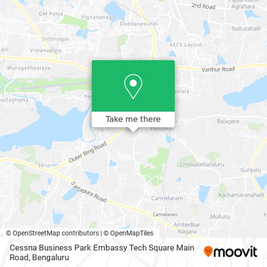 Cessna Business Park Embassy Tech Square Main Road map