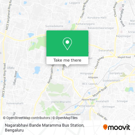 Nagarabhavi Bande Maramma Bus Station map