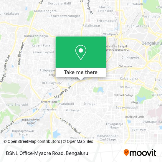 BSNL Office-Mysore Road map