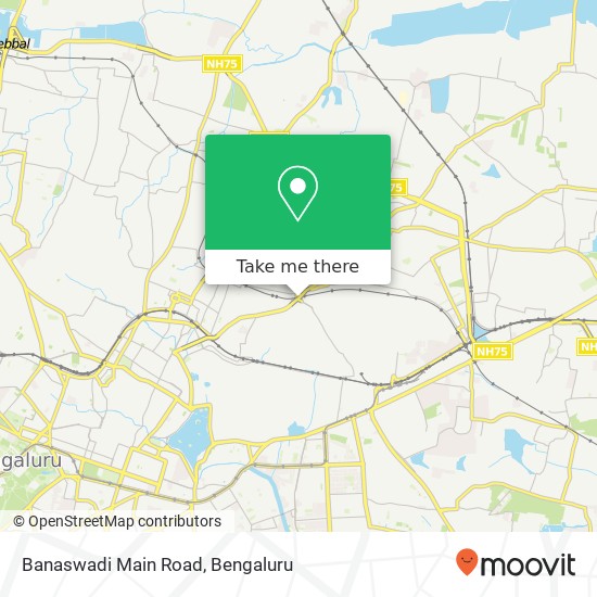 Banaswadi Main Road map