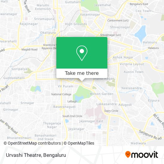 Urvashi Theatre map