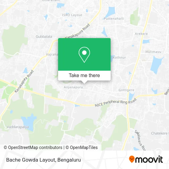 Bache Gowda Layout map