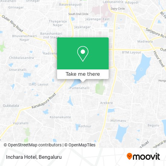 Inchara Hotel map