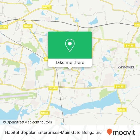 Habitat Gopalan Enterprises-Main Gate map