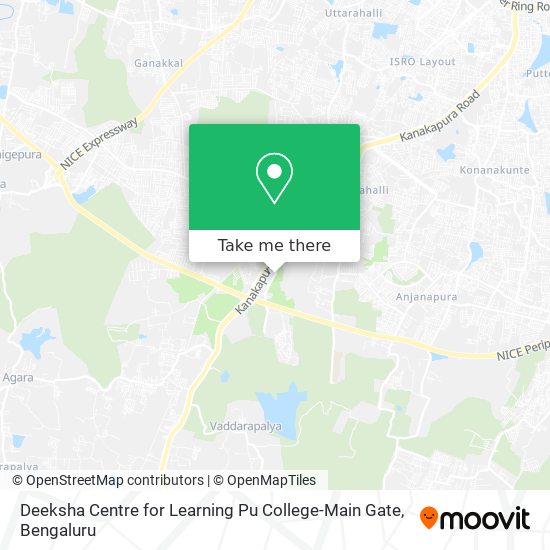 Deeksha Centre for Learning Pu College-Main Gate map