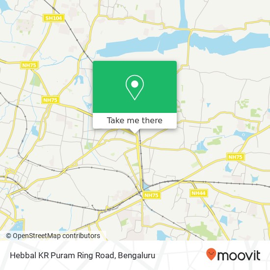 Hebbal KR Puram Ring Road map