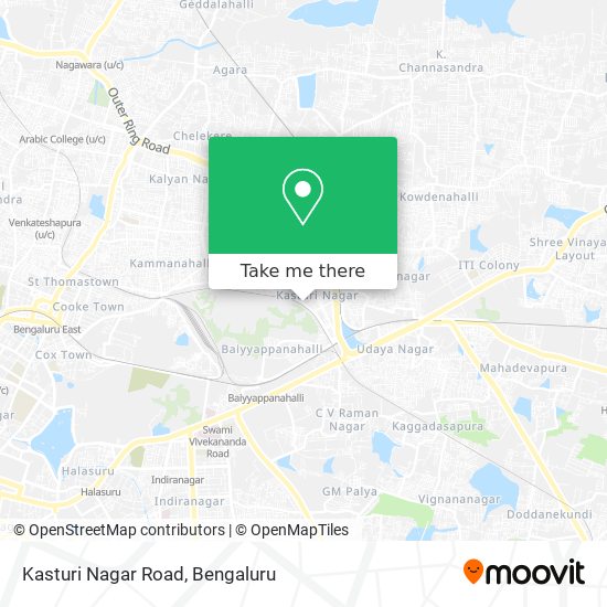 Kasturi Nagar Road map