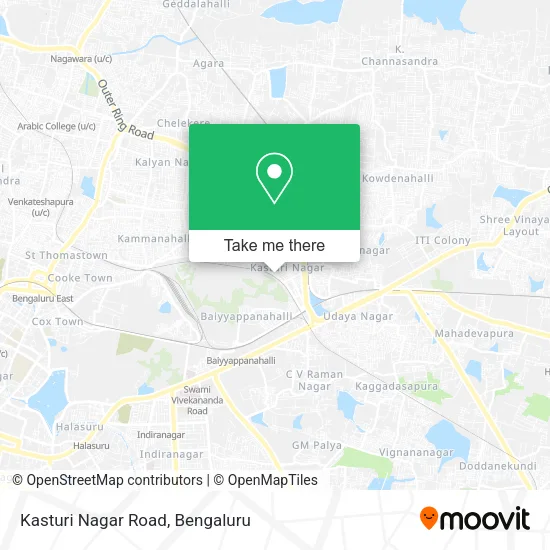 Kasturi Nagar Road map