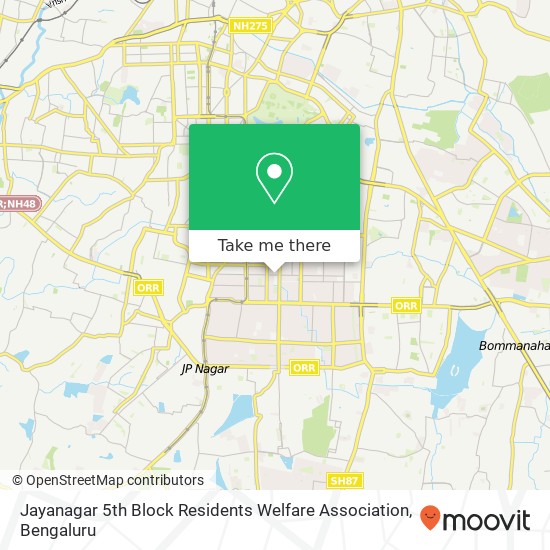 Jayanagar 5th Block Residents Welfare Association map